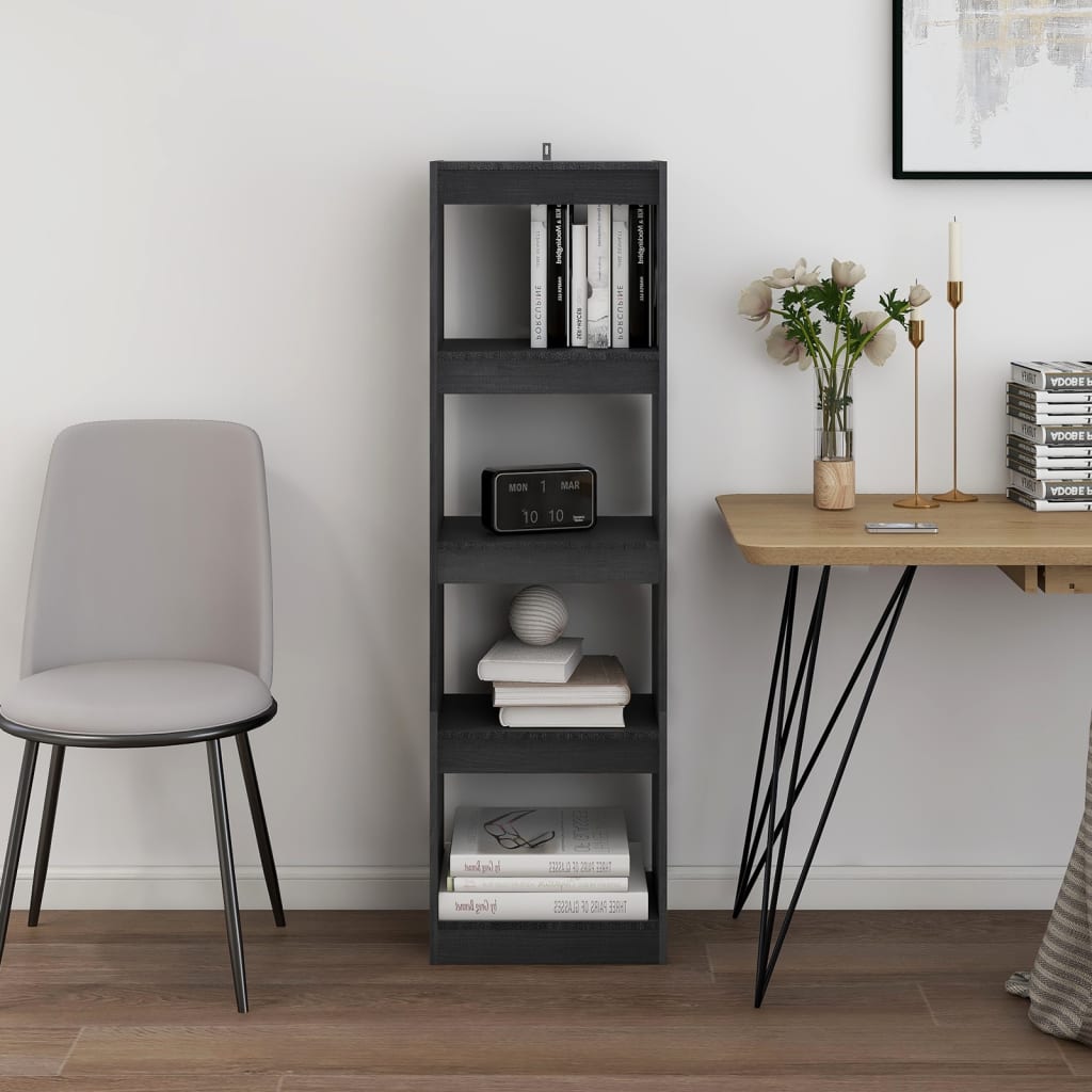 Libreria/Divisorio Grigio 40x30x135,5 cm Legno Massello di Pino | homemem39