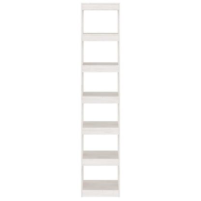 Libreria/Divisorio Bianco 40x30x199cm in Legno Massello di Pino | homemem39
