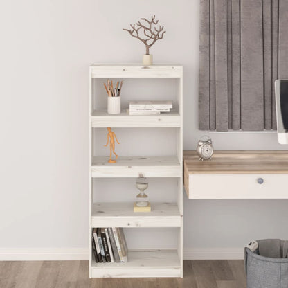 Libreria/Divisorio Bianco 60x30x135,5 cm Legno Massello di Pino | homemem39