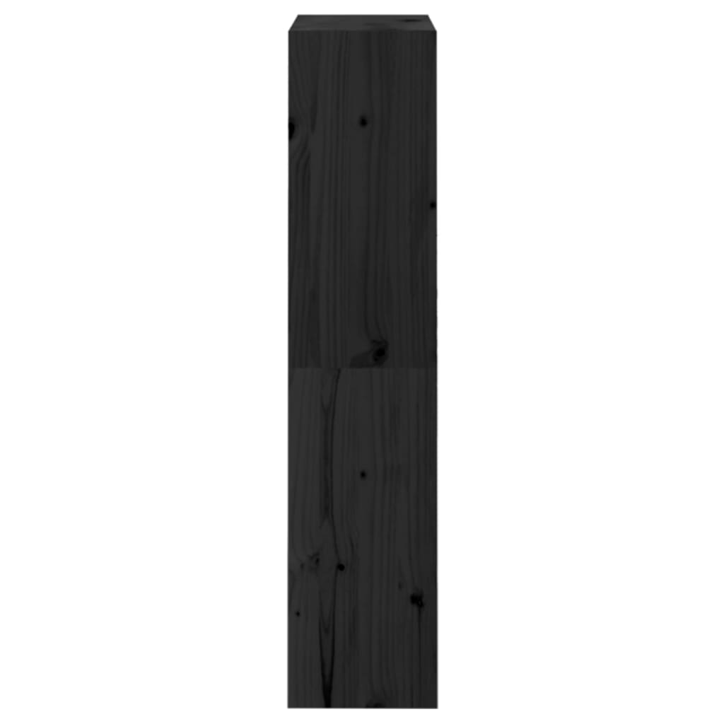 Libreria/Divisorio Nero 60x30x135,5 cm Legno Massello di Pino | homemem39