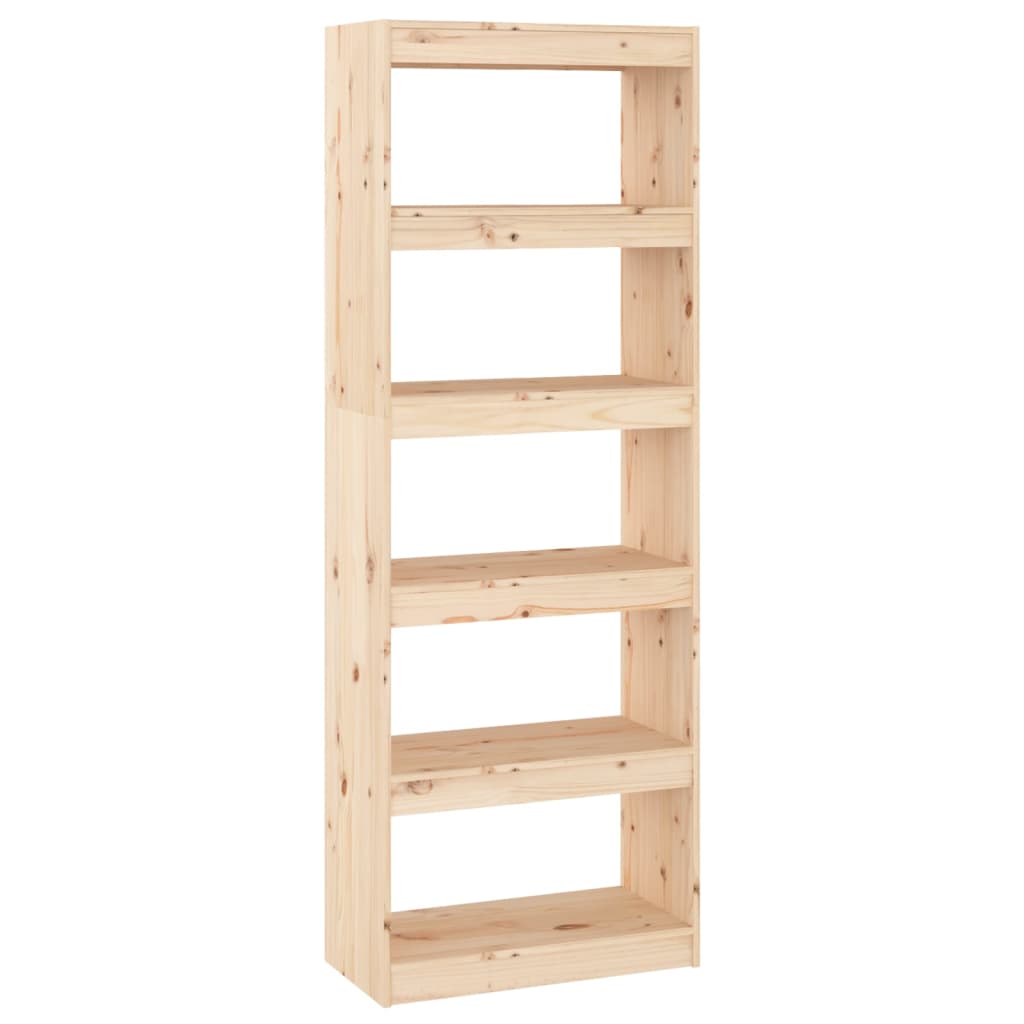 Libreria/Divisorio Grigio 60x30x167,5 cm in Massello di Pino | homemem39
