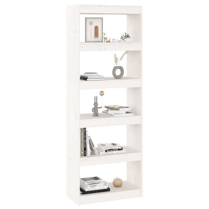 Libreria/Divisorio Bianco 60x30x167,5 cm in Massello di Pino | homemem39
