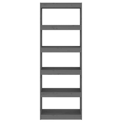 Libreria/Divisorio Grigio 60x30x167,5 cm in Massello di Pino | homemem39