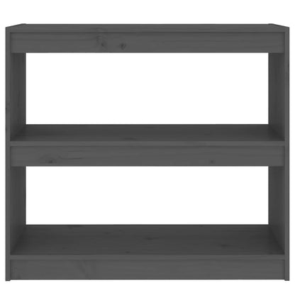 Libreria/Divisorio Grigio 80x30x71,5 cm Legno Massello di Pino | homemem39