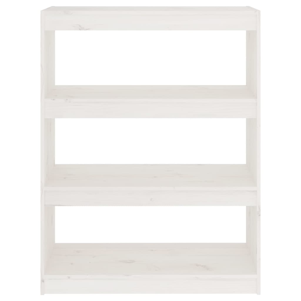 Libreria/Divisorio Bianco 80x30x103,5 cm in Massello di Pino