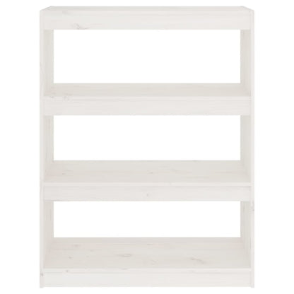Libreria/Divisorio Bianco 80x30x103,5 cm in Massello di Pino