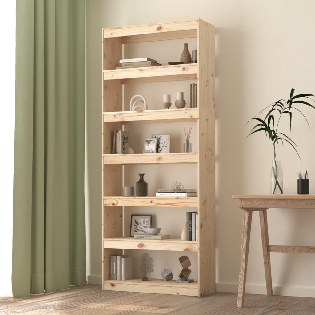 Libreria/Divisorio 80x30x199,5 cm in Legno Massello di Pino | homemem39