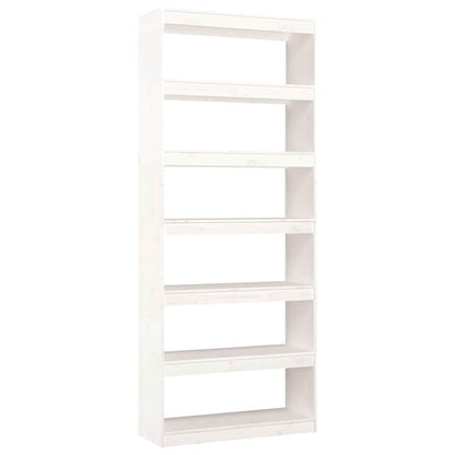 Libreria/Divisorio Bianco 80x30x199,5 cm in Massello di Pino | homemem39