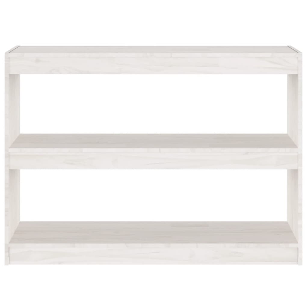 Libreria/Divisorio Bianco 100x30x71,5 cm Legno Massello di Pino | homemem39