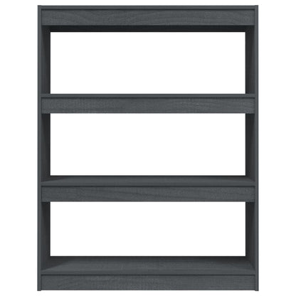 Libreria/Divisorio Grigio 100x30x103 cm in Massello di Pino