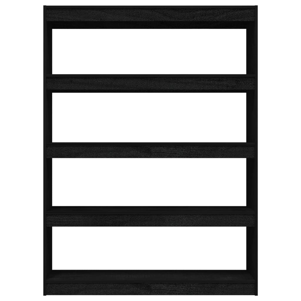 Libreria/Divisorio Nero 100x30x135,5 cm in Legno di Pino | homemem39