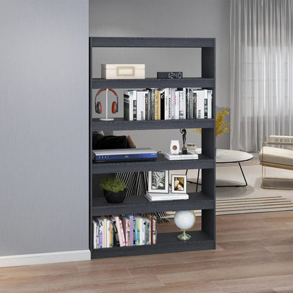 Libreria/Divisorio Grigio 100x30x167,5 cm in Massello di Pino | homemem39
