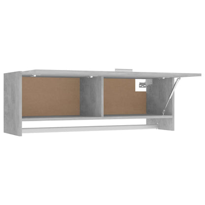 Armadio Grigio Cemento 100x32,5x35 cm in Legno Multistrato - homemem39