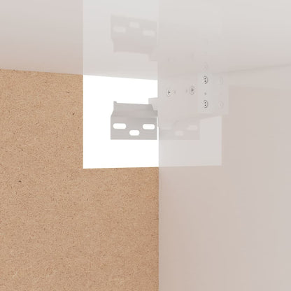 Armadio Bianco Lucido 100x32,5x35 cm in Legno Multistrato - homemem39