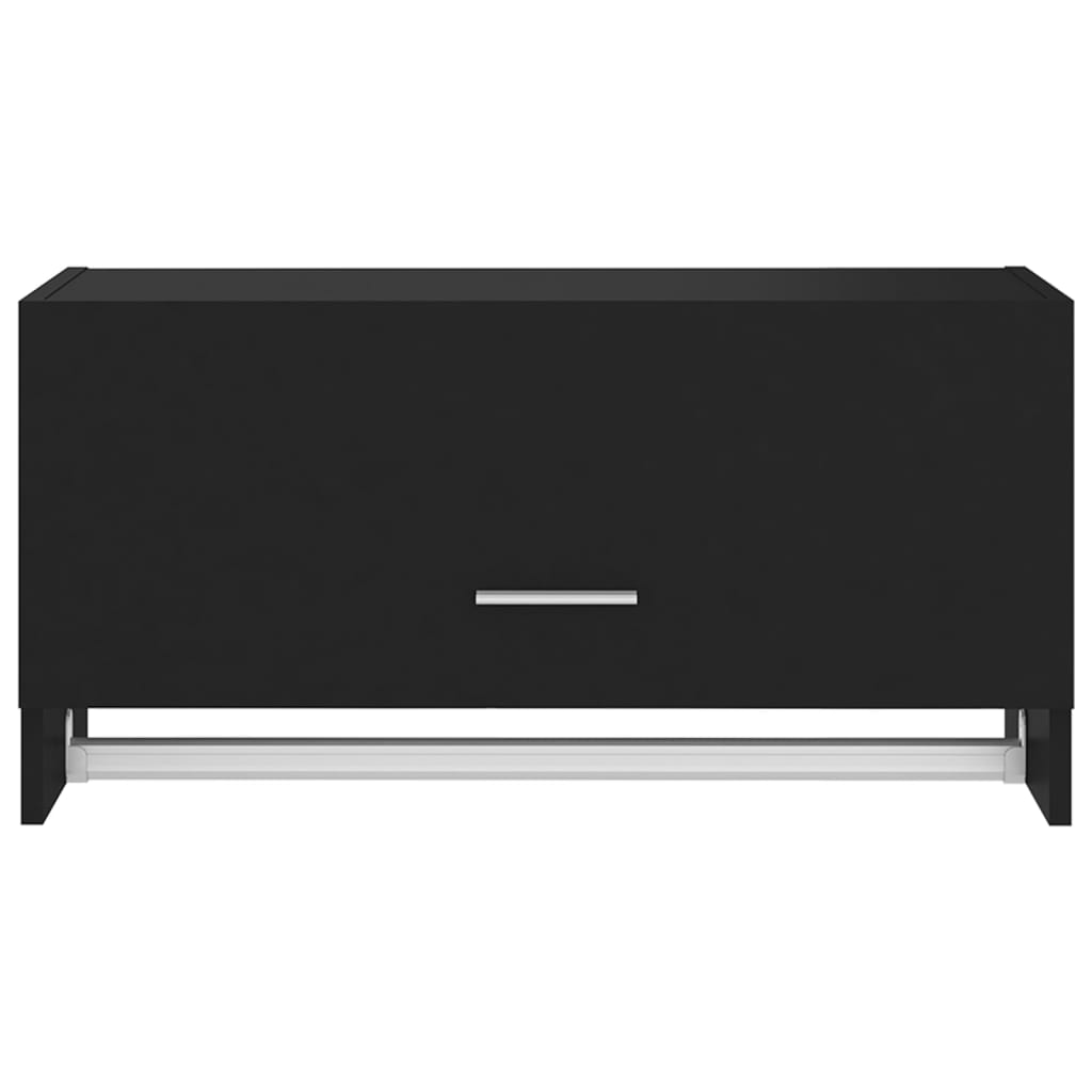 Armadio Nero 70x32,5x35 cm in Legno Multistrato - homemem39