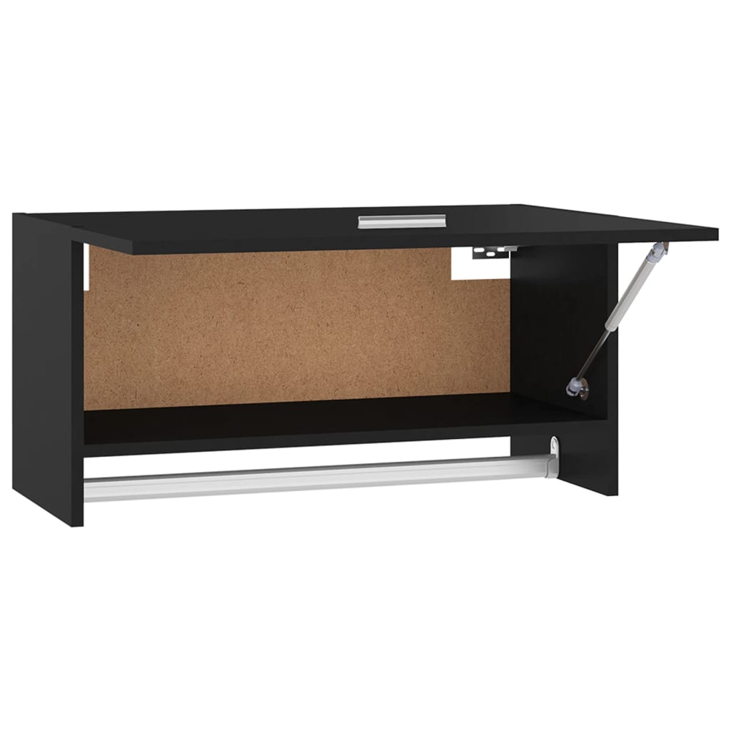 Armadio Nero 70x32,5x35 cm in Legno Multistrato - homemem39