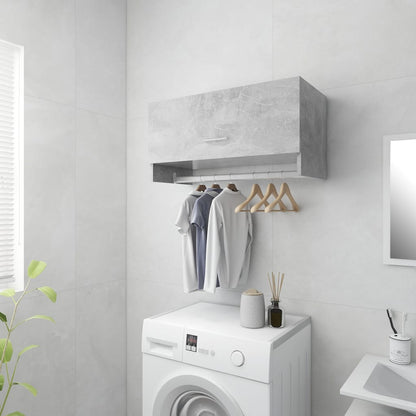 Armadio Grigio Cemento 70x32,5x35 cm in Legno Multistrato - homemem39