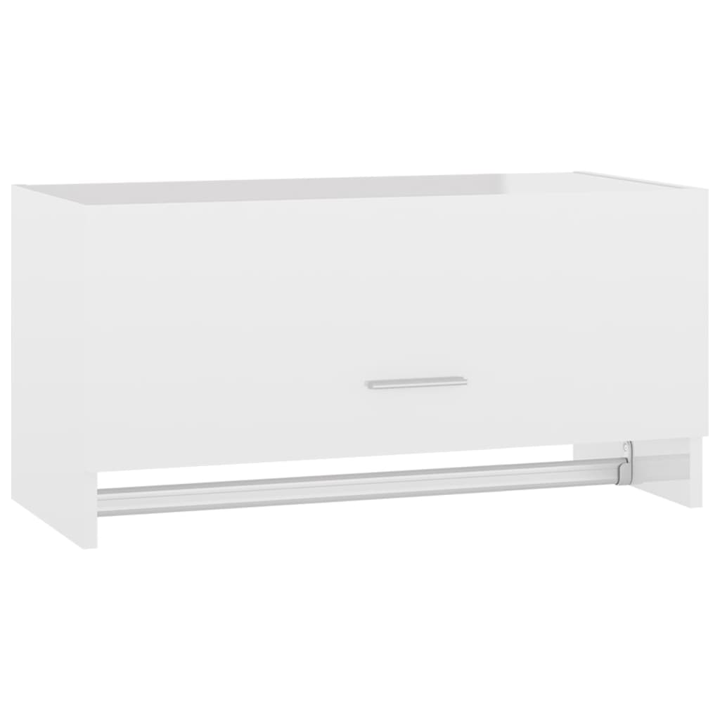 Armadio Bianco Lucido 70x32,5x35 cm in Legno Multistrato - homemem39
