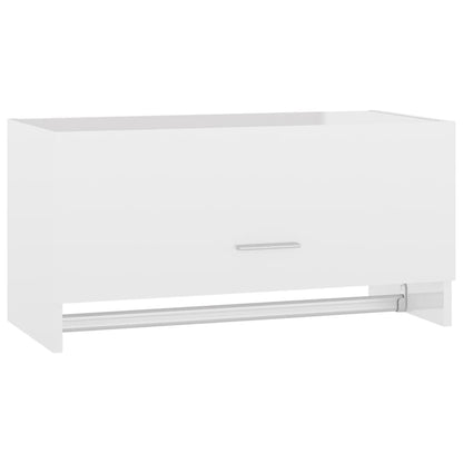 Armadio Bianco Lucido 70x32,5x35 cm in Legno Multistrato - homemem39