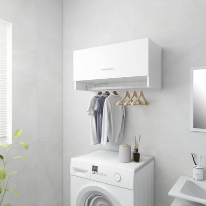 Armadio Bianco Lucido 70x32,5x35 cm in Legno Multistrato - homemem39