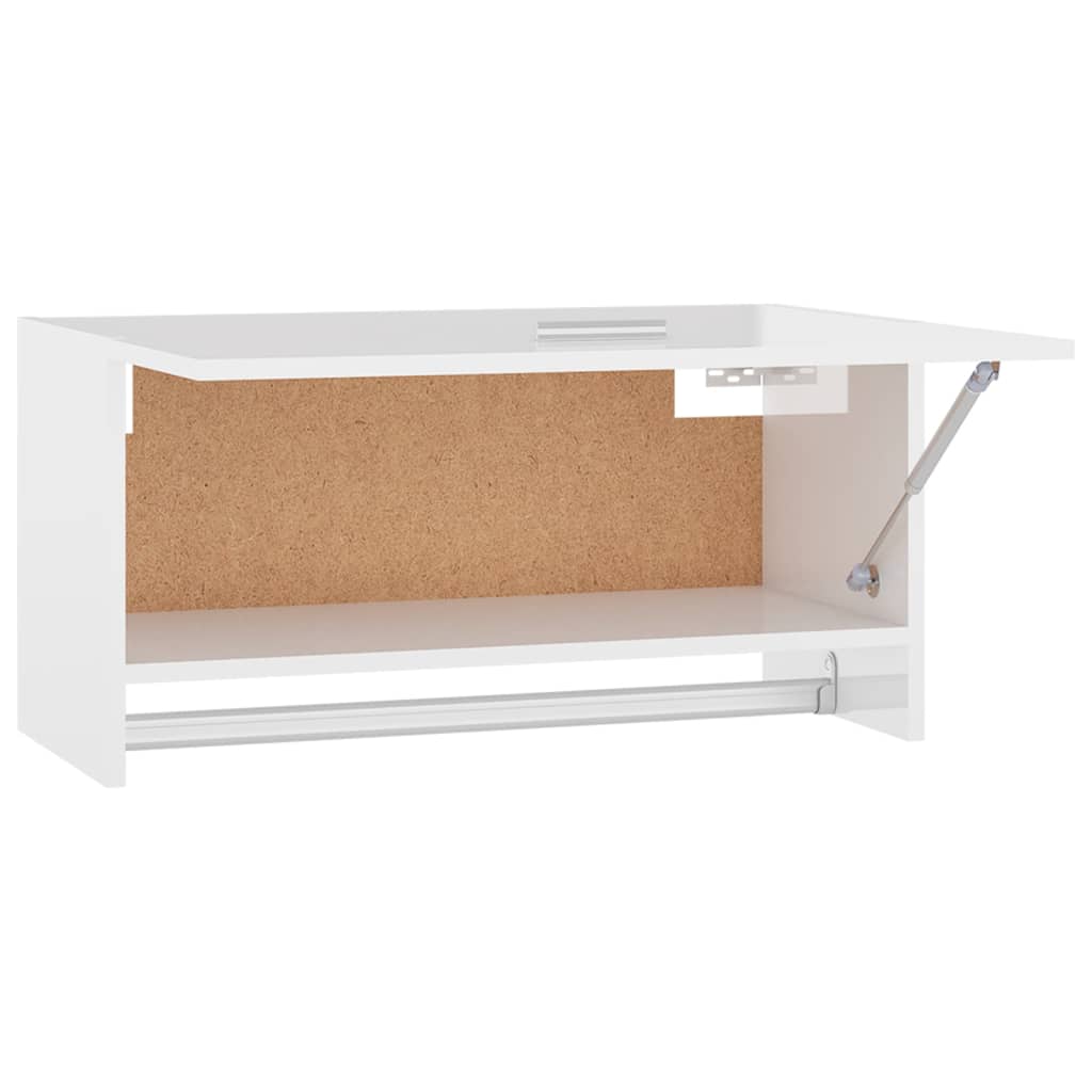 Armadio Bianco Lucido 70x32,5x35 cm in Legno Multistrato - homemem39
