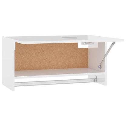 Armadio Bianco Lucido 70x32,5x35 cm in Legno Multistrato - homemem39