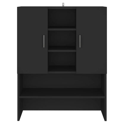 Mobile per Lavatrice Nero 70,5x25,5x90 cm - homemem39