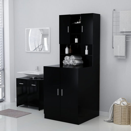 Mobile per Lavatrice Nero 71x71,5x91,5 cm - homemem39