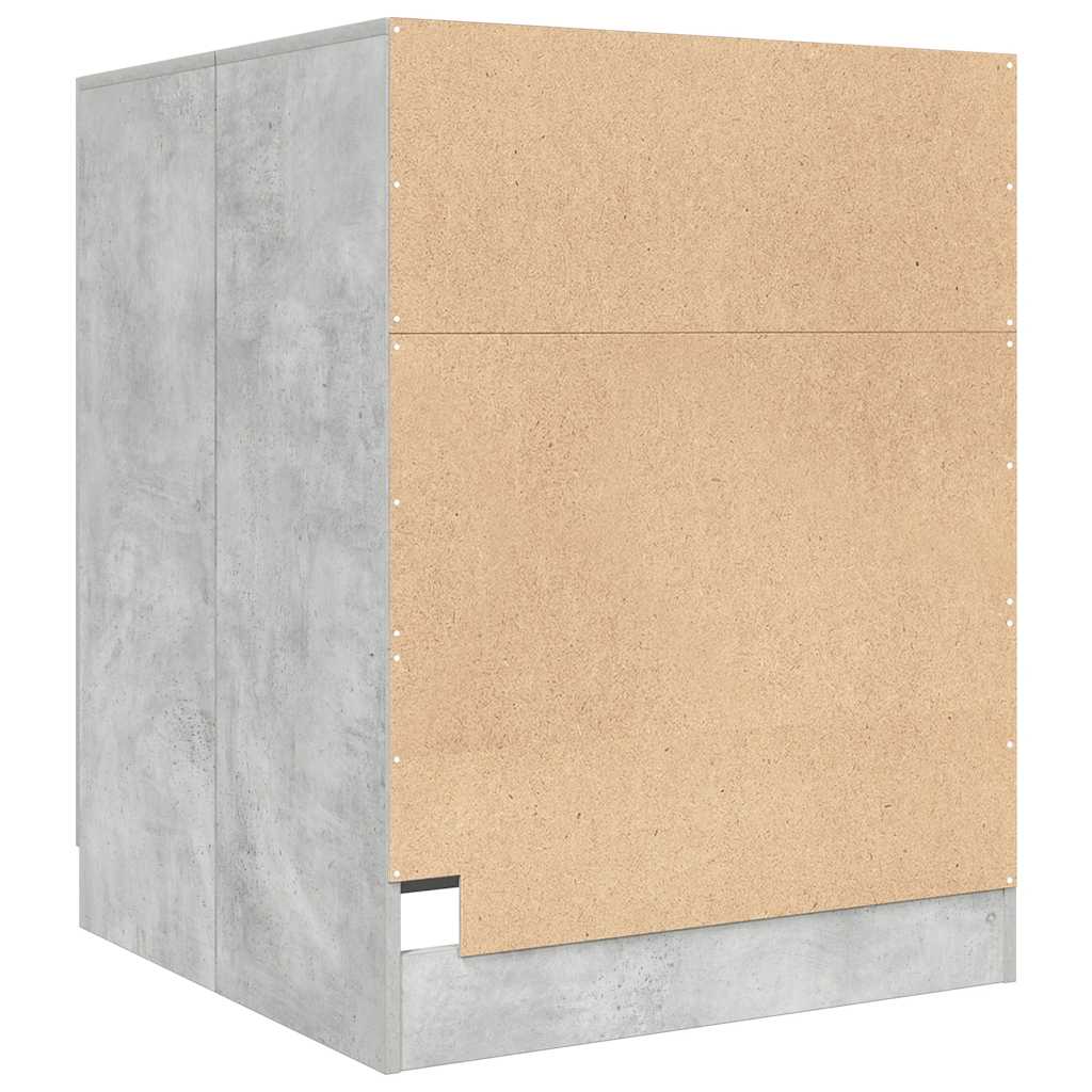 Mobile per Lavatrice Grigio Cemento 71x71,5x91,5 cm - homemem39