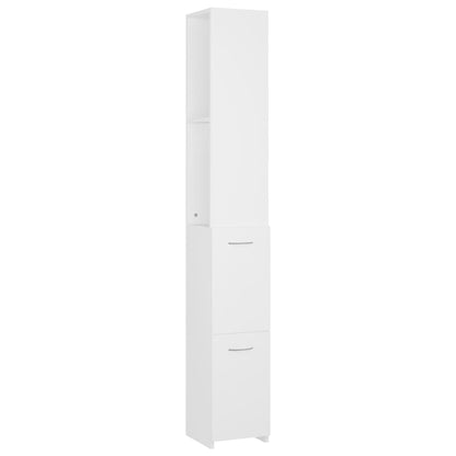 Armadietto da Bagno Bianco 25x26,5x170 cm in Legno Multistrato | homemem39