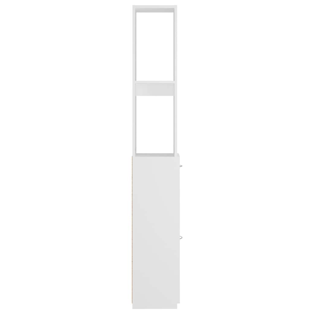 Armadietto da Bagno Bianco 25x26,5x170 cm in Legno Multistrato
