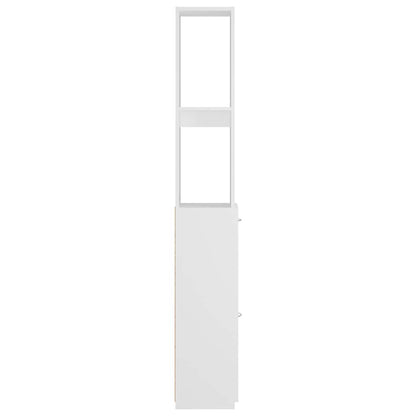 Armadietto da Bagno Bianco 25x26,5x170 cm in Legno Multistrato