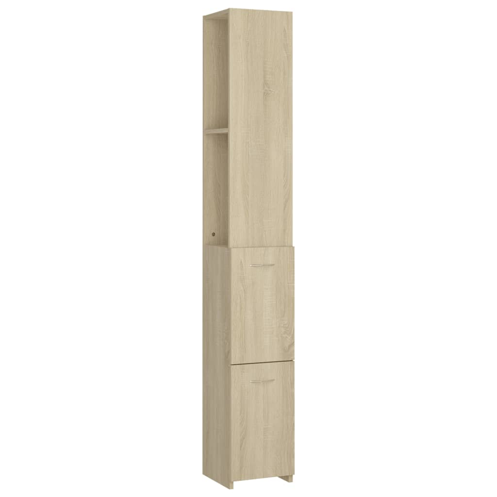 Armadietto Bagno Rovere Sonoma 25x26,5x170 cm Legno Multistrato | homemem39