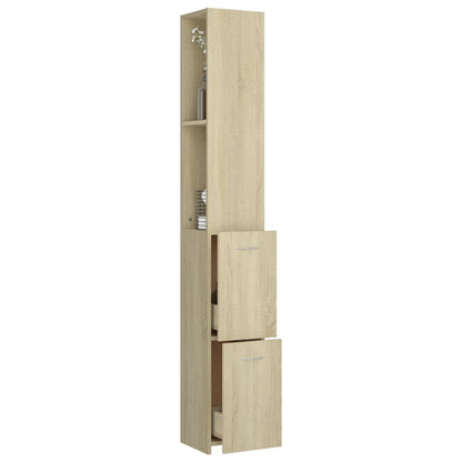 Armadietto Bagno Rovere Sonoma 25x26,5x170 cm Legno Multistrato | homemem39
