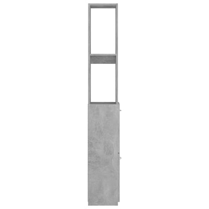 Armadietto Bagno Grigio Cemento 25x26,5x170cm Legno Multistrato