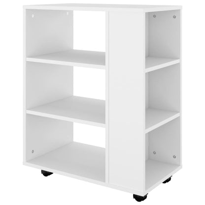 Mobiletto con Rotelle Bianco 60x35x75cm in Legno Ingegnerizzato - homemem39