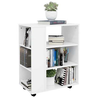 Mobiletto con Rotelle Bianco 60x35x75cm in Legno Ingegnerizzato - homemem39