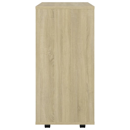 Mobiletto con Ruote Rovere Sonoma 60x35x75 cm Legno Multistrato - homemem39