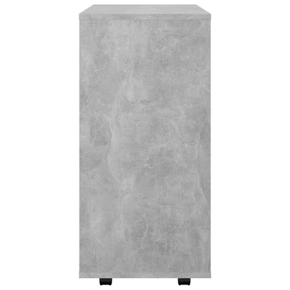 Mobiletto con Ruote Grigio Cemento 60x35x75cm Legno Multistrato - homemem39
