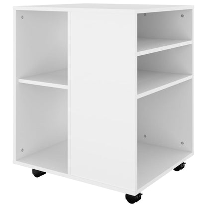 Mobiletto con Ruote Bianco 60x53x72 cm in Legno Multistrato - homemem39