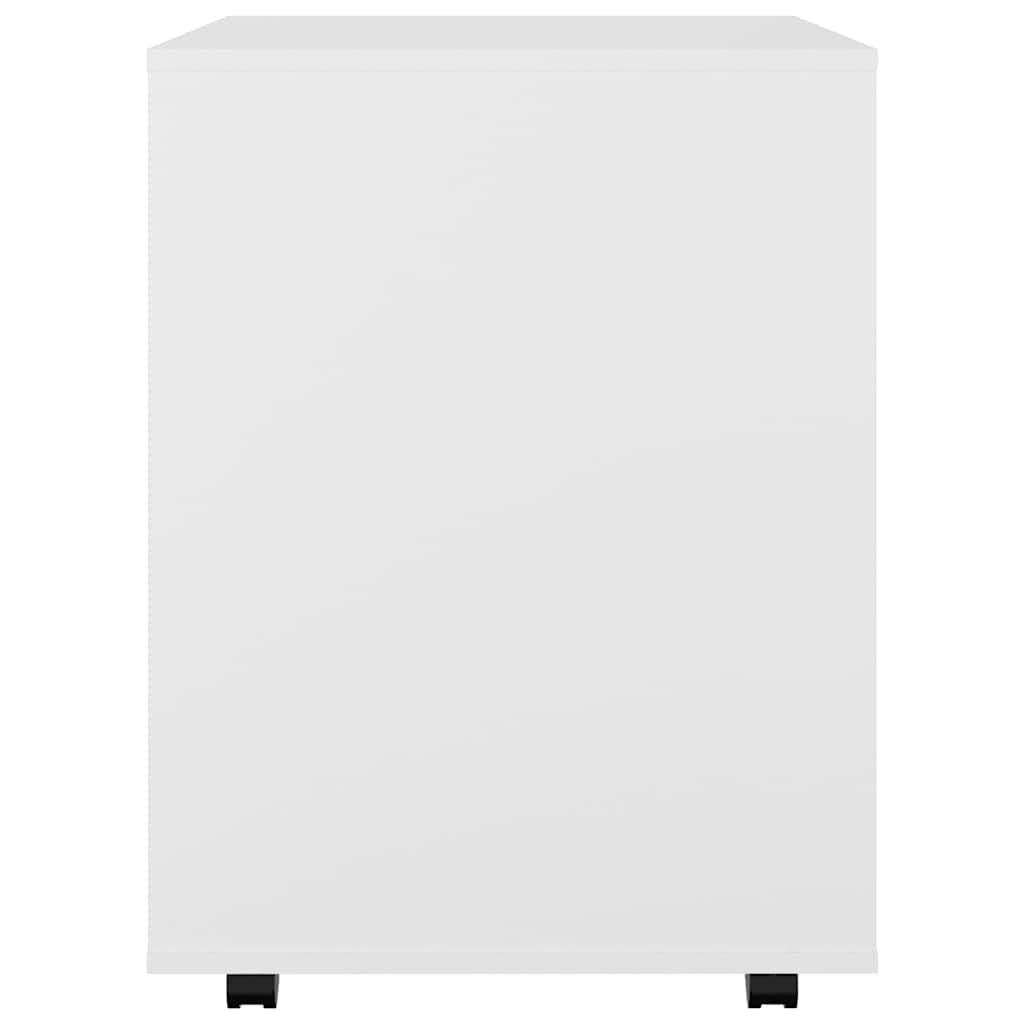 Mobiletto con Ruote Bianco 60x53x72 cm in Legno Multistrato | homemem39