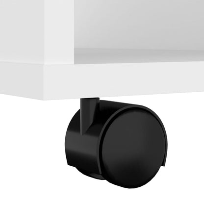 Mobiletto con Ruote Bianco 60x53x72 cm in Legno Multistrato - homemem39