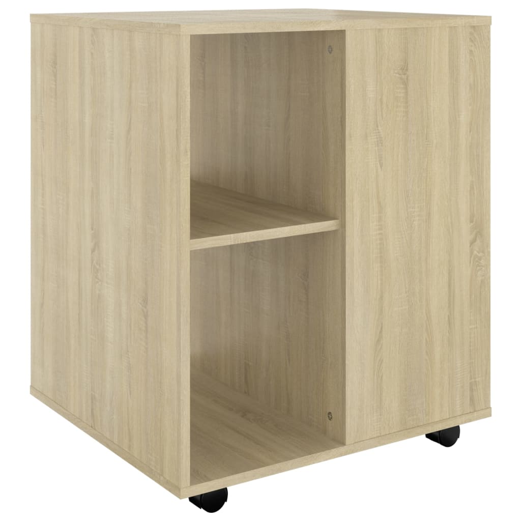Mobiletto con Ruote Rovere Sonoma 60x53x72 cm Legno Multistrato - homemem39