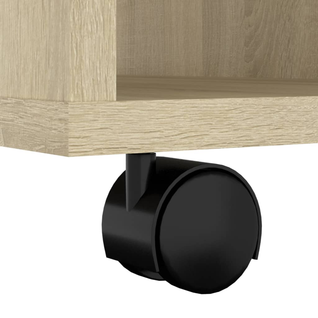 Mobiletto con Ruote Rovere Sonoma 60x53x72 cm Legno Multistrato - homemem39