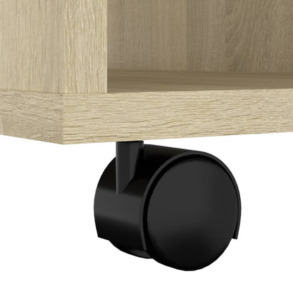 Mobiletto con Ruote Rovere Sonoma 60x53x72 cm Legno Multistrato - homemem39