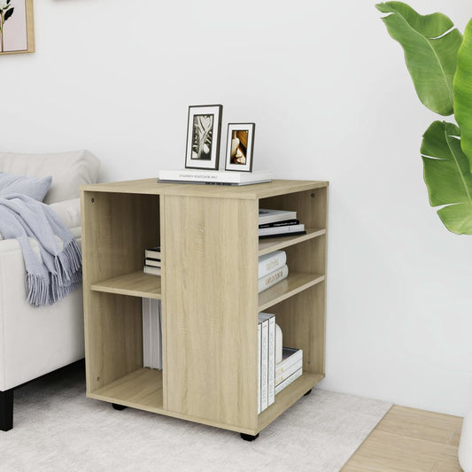 Mobiletto con Ruote Rovere Sonoma 60x53x72 cm Legno Multistrato - homemem39