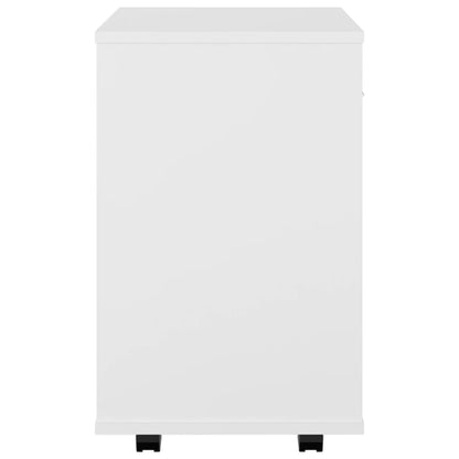 Mobiletto con Ruote Bianco 46x36x59 cm in Legno Multistrato - homemem39