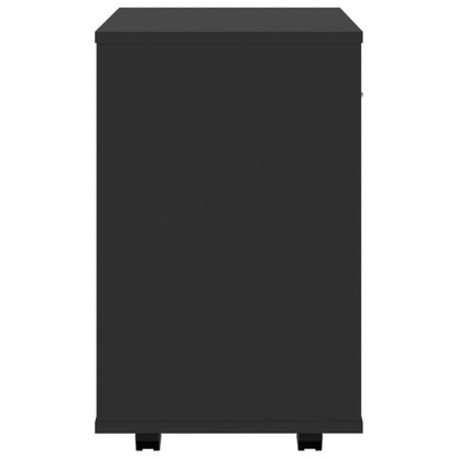 Mobiletto con Ruote Nero 46x36x59 cm in Legno Multistrato - homemem39