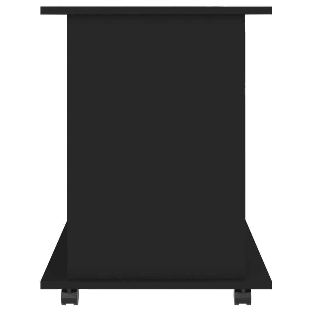 Mobiletto con Ruote Nero 60x45x60 cm in Legno Multistrato - homemem39
