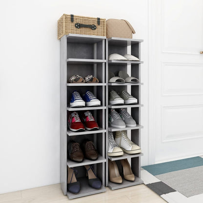 Scarpiere 2 pz Grigio Cemento 27,5x27x102 cm - homemem39